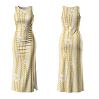 Hawaii Queen Liliuokalani Couples Matching Tank Maxi Dress and Long Sleeve Button Shirt Gold Lei Pua Kalaunu LT05 - Polynesian Pride