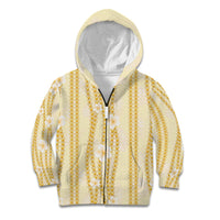 Hawaii Queen Liliuokalani Kid Hoodie Gold Lei Pua Kalaunu LT05 Zip Hoodie Gold - Polynesian Pride