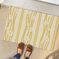 Hawaii Queen Liliuokalani Rubber Doormat Gold Lei Pua Kalaunu LT05 - Polynesian Pride