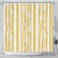 Hawaii Queen Liliuokalani Shower Curtain Gold Lei Pua Kalaunu LT05 - Polynesian Pride