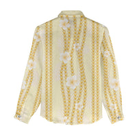 Hawaii Queen Liliuokalani Women Casual Shirt Gold Lei Pua Kalaunu LT05 - Polynesian Pride