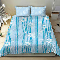 Hawaii Queen Liliuokalani Bedding Set Blue Lei Pua Kalaunu LT05 - Polynesian Pride