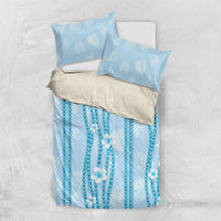 Hawaii Queen Liliuokalani Bedding Set Blue Lei Pua Kalaunu LT05 US Twin 172cm x 218cm Blue - Polynesian Pride