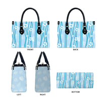 Hawaii Queen Liliuokalani Leather Bag Blue Lei Pua Kalaunu LT05 - Polynesian Pride