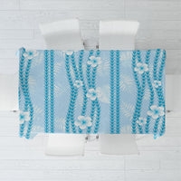 Hawaii Queen Liliuokalani Tablecloth Blue Lei Pua Kalaunu LT05 Blue - Polynesian Pride