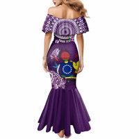Personalized Cook Islands Rarotonga Mermaid Dress Coat Of Arms Plumeria Polynesian Turtle LT05 - Polynesian Pride