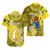 Personalized Cook Islands Aitutaki Hawaiian Shirt Coat Of Arms Plumeria Polynesian Turtle LT05 - Polynesian Pride