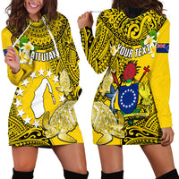 Personalized Cook Islands Aitutaki Hoodie Dress Coat Of Arms Plumeria Polynesian Turtle LT05 - Polynesian Pride