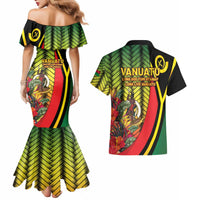 Vanuatu Constitution Day Couples Matching Mermaid Dress and Hawaiian Shirt Long Live Vanuatu - Polynesian Pride