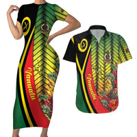 Vanuatu Constitution Day Couples Matching Short Sleeve Bodycon Dress and Hawaiian Shirt Long Live Vanuatu - Polynesian Pride