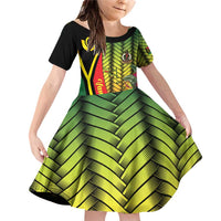 Vanuatu Constitution Day Family Matching Off Shoulder Short Dress and Hawaiian Shirt Long Live Vanuatu - Polynesian Pride