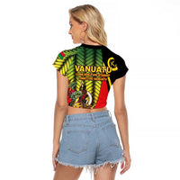 Vanuatu Constitution Day Raglan Cropped T Shirt Long Live Vanuatu - Polynesian Pride