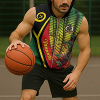 Vanuatu Constitution Day Sleeveless Zip Hoodie Long Live Vanuatu - Polynesian Pride