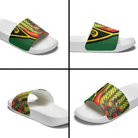 Vanuatu Constitution Day Slide Sandals Long Live Vanuatu - Polynesian Pride