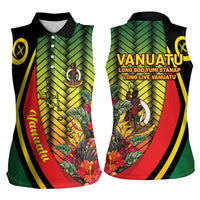 Vanuatu Constitution Day Women Sleeveless Polo Shirt Long Live Vanuatu LT05 - Polynesian Pride