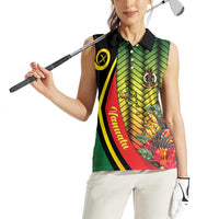 Vanuatu Constitution Day Women Sleeveless Polo Shirt Long Live Vanuatu LT05 - Polynesian Pride