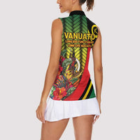 Vanuatu Constitution Day Women Sleeveless Polo Shirt Long Live Vanuatu LT05 - Polynesian Pride