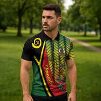 Vanuatu Constitution Day Zipper Polo Shirt Long Live Vanuatu - Polynesian Pride