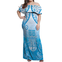Fiji Day Off Shoulder Maxi Dress 55th Anniversary Forever Fiji - Polynesian Pride