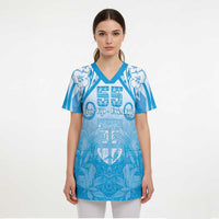 Fiji Day Scrub Top 55th Anniversary Forever Fiji - Polynesian Pride