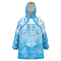 Fiji Day Wearable Blanket Hoodie 55th Anniversary Forever Fiji - Polynesian Pride