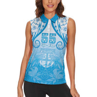 Fiji Day Women Sleeveless Polo Shirt 55th Anniversary Forever Fiji LT05 - Polynesian Pride