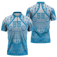 Fiji Day Zipper Polo Shirt 55th Anniversary Forever Fiji LT05 - Polynesian Pride