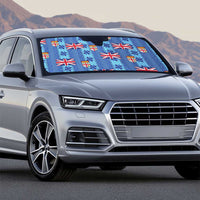 Fiji Masi Tapa Auto Sun Shade Coat Of Arms - Polynesian Pride