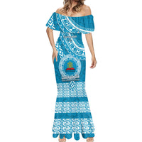 Custom Lavengamalie College Mermaid Dress Tongan Kupesi Pattern LT05 - Polynesian Pride