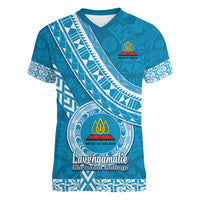 custom-lavengamalie-college-women-v-neck-t-shirt-tongan-kupesi-pattern