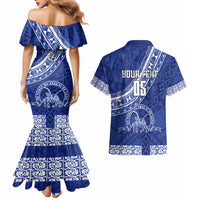 Custom Tupou College Couples Matching Mermaid Dress and Hawaiian Shirt Tongan Kupesi Pattern LT05 - Polynesian Pride