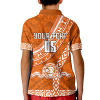 Custom Tailulu College Kid Polo Shirt Tongan Kupesi Pattern LT05 - Polynesian Pride