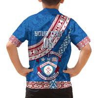 Custom Apifoou College Family Matching Off Shoulder Maxi Dress and Hawaiian Shirt Tongan Kupesi Pattern LT05 - Polynesian Pride