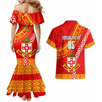 Custom Kolisi Tonga Couples Matching Mermaid Dress and Hawaiian Shirt Tongan Kupesi Pattern LT05 - Polynesian Pride