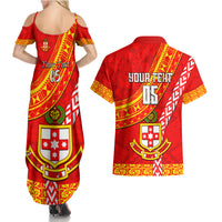 Custom Kolisi Tonga Couples Matching Summer Maxi Dress and Hawaiian Shirt Tongan Kupesi Pattern LT05 - Polynesian Pride