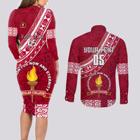 custom-beulah-college-couples-matching-long-sleeve-bodycon-dress-and-long-sleeve-button-shirts-tongan-kupesi-pattern
