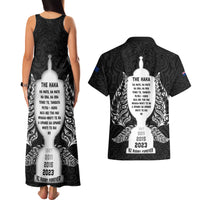 New Zealand Rugby Couples Matching Tank Maxi Dress and Hawaiian Shirt The Haka With Champions Cup LT05 - Polynesian Pride