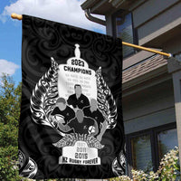 New Zealand Rugby Garden Flag The Haka With Champions Cup LT05 - Polynesian Pride