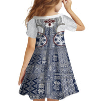 Hawaii Family Matching Long Sleeve Bodycon Dress and Hawaiian Shirt Barkcloth Pattern Vintage Style LT05 - Polynesian Pride