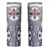 Hawaii Skinny Tumbler Barkcloth Pattern Vintage Style
