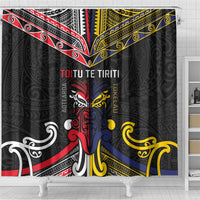 Tokelau And Aotearoa Shower Curtain Together For Te Tiriti O Waitangi