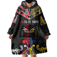 Tokelau And Aotearoa Wearable Blanket Hoodie Together For Te Tiriti O Waitangi