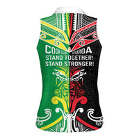 Cook Islands And Aotearoa Women Sleeveless Polo Shirt Together For Te Tiriti O Waitangi