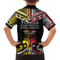 Niue And Aotearoa Family Matching Summer Maxi Dress and Hawaiian Shirt Together For Te Tiriti O Waitangi LT05 - Polynesian Pride