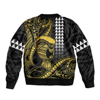 Hawaii Ikaika Warrior Helmet Bomber Jacket Gold Style
