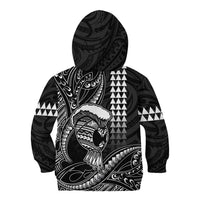 Hawaii Ikaika Warrior Helmet Kid Hoodie Black Tribal Tattoo LT05 - Polynesian Pride