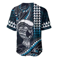 Hawaii Ikaika Warrior Helmet Baseball Jersey Blue Tribal Tattoo LT05 - Polynesian Pride