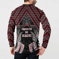 Aotearoa Button Sweatshirt Proud To Be Maori LT05 - Polynesian Pride