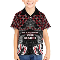 Aotearoa Family Matching Puletasi and Hawaiian Shirt Proud To Be Maori LT05 Son's Shirt Red - Polynesian Pride