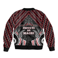 Aotearoa Sleeve Zip Bomber Jacket Proud To Be Maori LT05 - Polynesian Pride